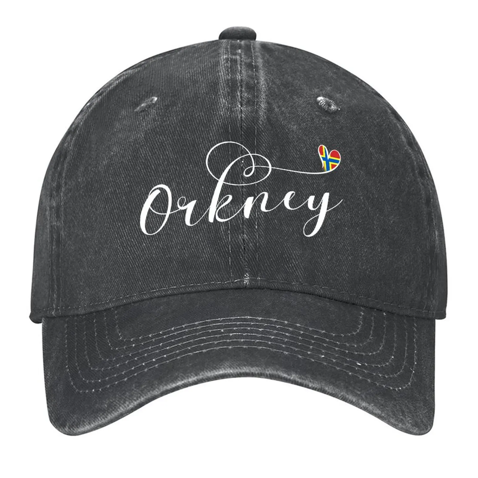 

Orkney Flag in Heart, Northern Isles, Scotland Baseball Cap summer hat funny hat Christmas Hat luxury woman cap Women Caps Men's