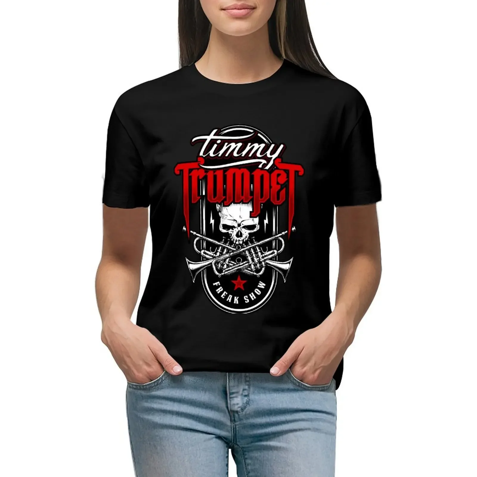 

Timmy freak show badge T-Shirt animal print shirt for girls Blouse tees t shirts for Women graphic