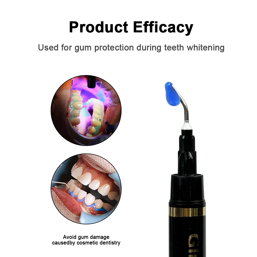 3pcs Professional Teeth Whitening Gingival Barrier Dental Gum Dam Teeth Whitening Gum Protector Gel 1.5ml