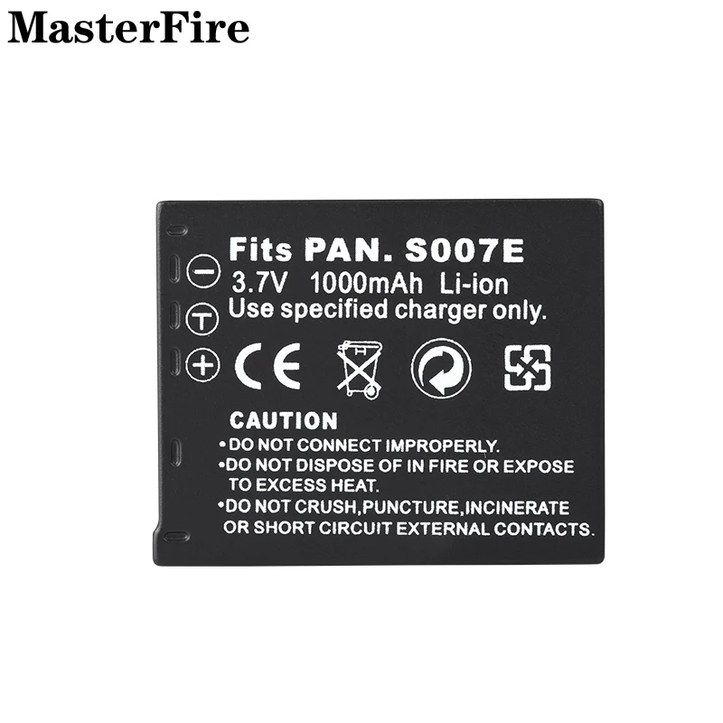Bateria recarregável Li-ion, 3.7V, 1000mAh, CGA-S007E, S007, DMW-BCD10, Panasonic Lumix DMC-TZ11 TZ25 TZ50 TZ1 TZ2 TZ3 Baterias