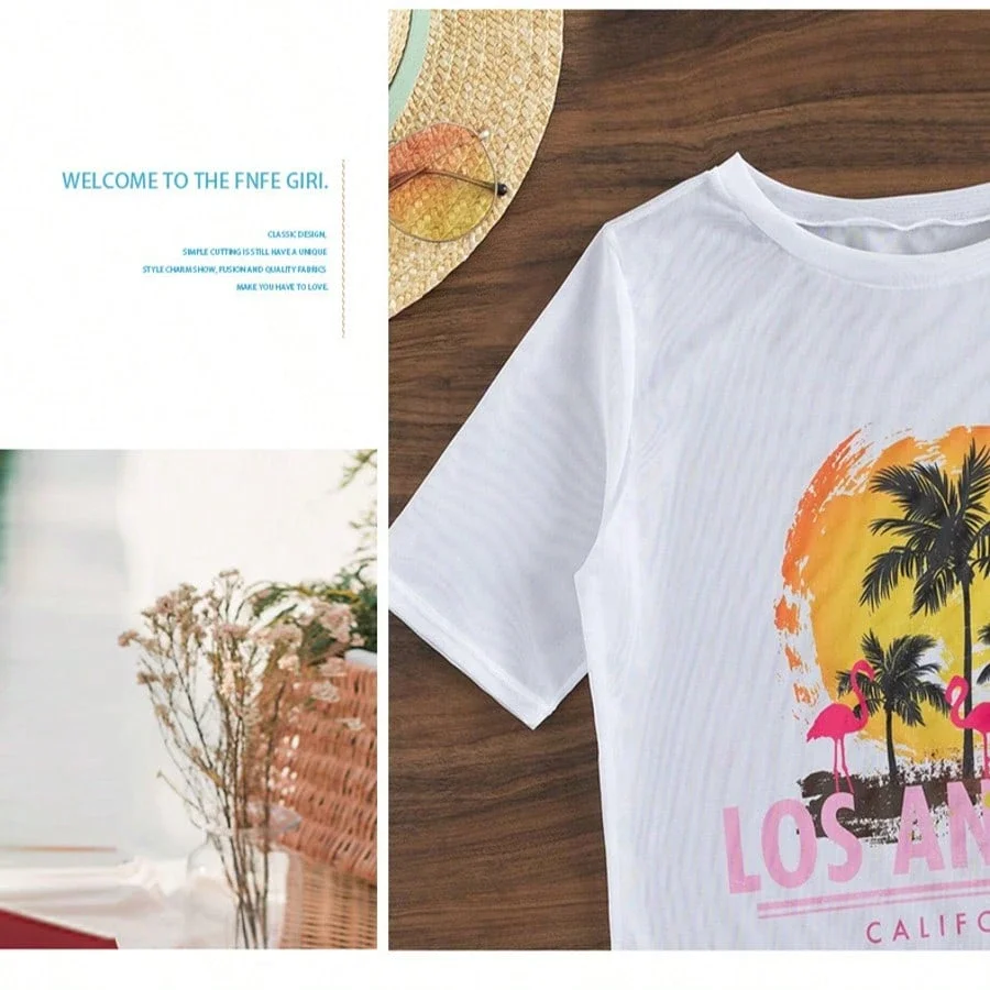 

Женский комплект бикини из 3 предметов с принтованным пляжным парео-накидкой