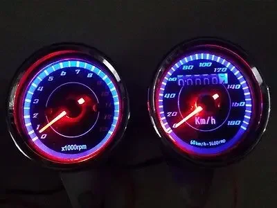 Custom Motorcycle Odometer+ EFI Tachometer Speedometer Speedo meter Tacho Gauge