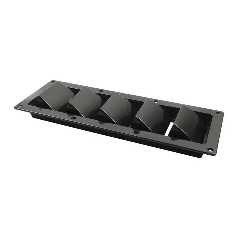 Universal Hood Vent Louver Panel, 5-Slotted Louvered Ventilation Unit, Hoods Cooling Device For Trucks, Tractors, Rvs, Boats-T48