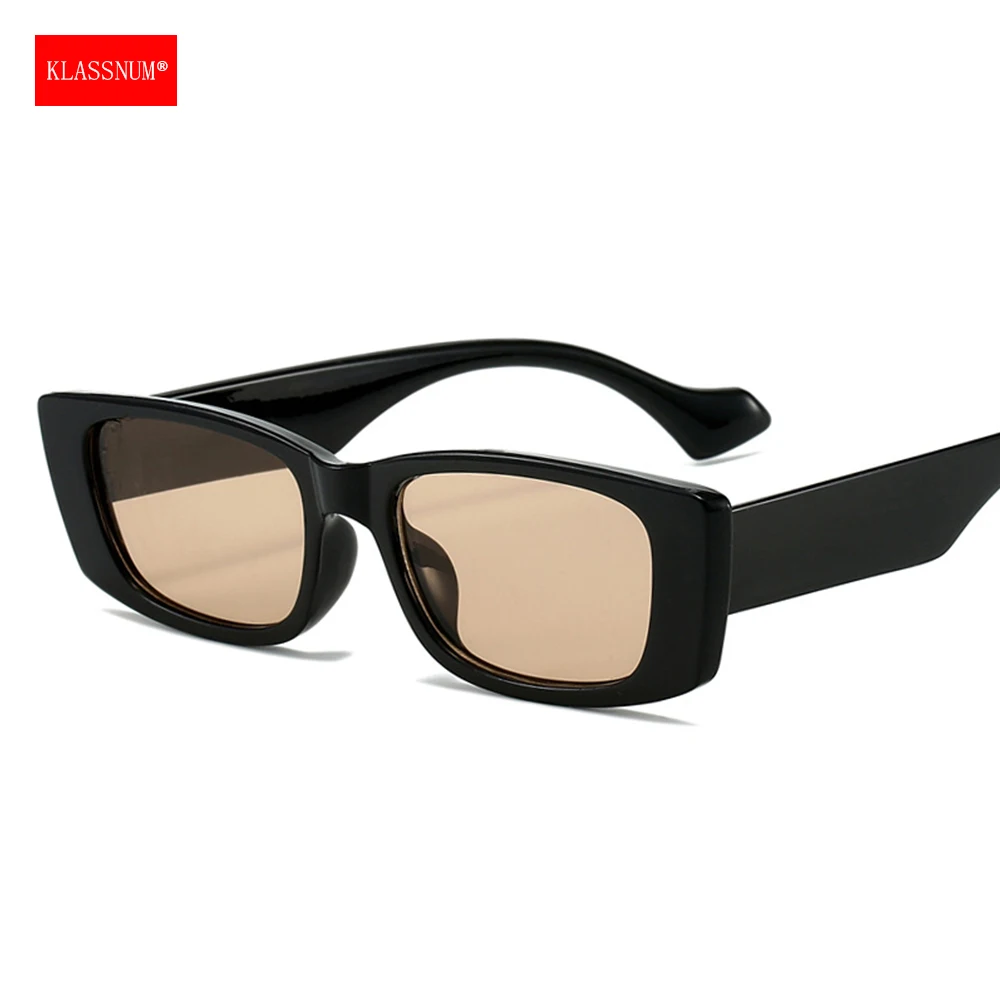 KLASSNUM Vintage Rectangle Sunglasses Women Uv400 Lens 2026 Trendy Eyepiece Luxury Brand Designer Decorative Sun Glasses New In