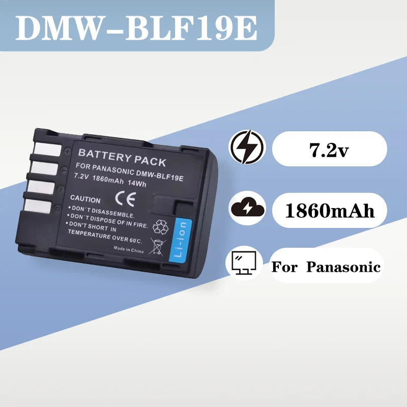 

Rechargeable Lithium Battery DMW BLF19E 7.2V 1860mAh For Panasonic DMWBLF19 DMW BLF19 Camera
