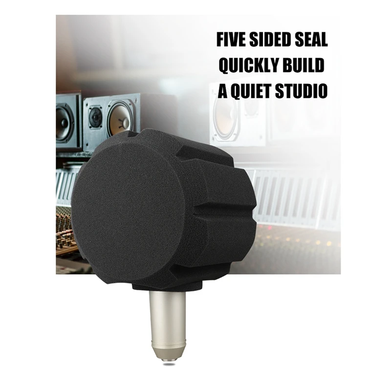 F2 mikrofon kondenser profesional, layar Studio Filter akustik kaca depan rekaman mikrofon jaring hitam mudah digunakan