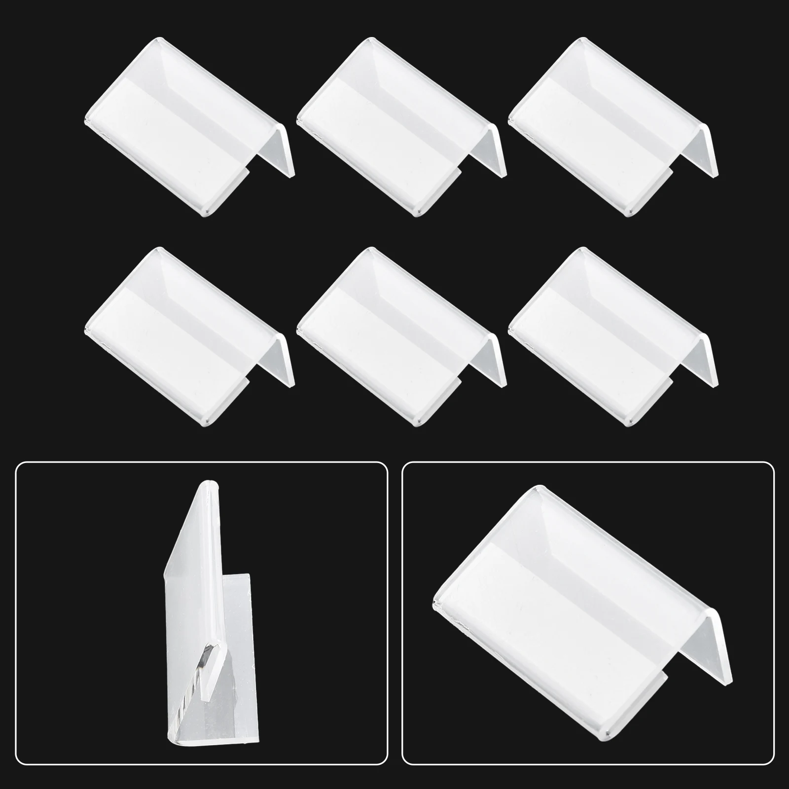 Convenient Useful Price Tag Stand for acrylic Holder Label for mini Plastic Racks Sign Transparent Accessories