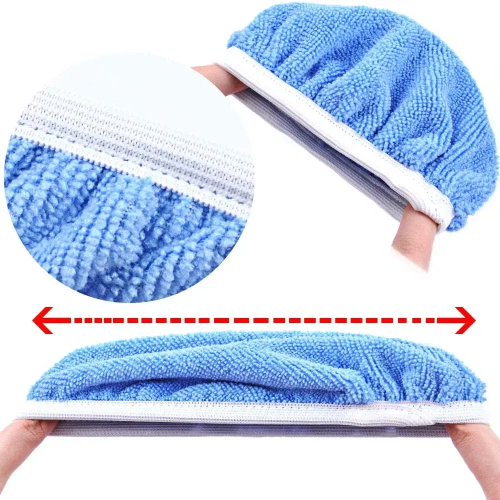 5 confezioni di cofano per lucidatore per auto da 5 a 6 pollici cofani per tampone morbido in microfibra lucidatore copertura per ceretta cofano applicatore