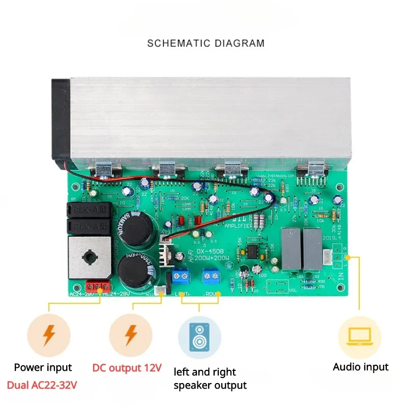 SOTAMIA 200Wx2 TDA7294 Pro 2.0 مكبر كهربائي لوحة الصوت HiFI ستيريو المنزل مكبر صوت للموسيقى المتكلم المنزل Thater Amplificador