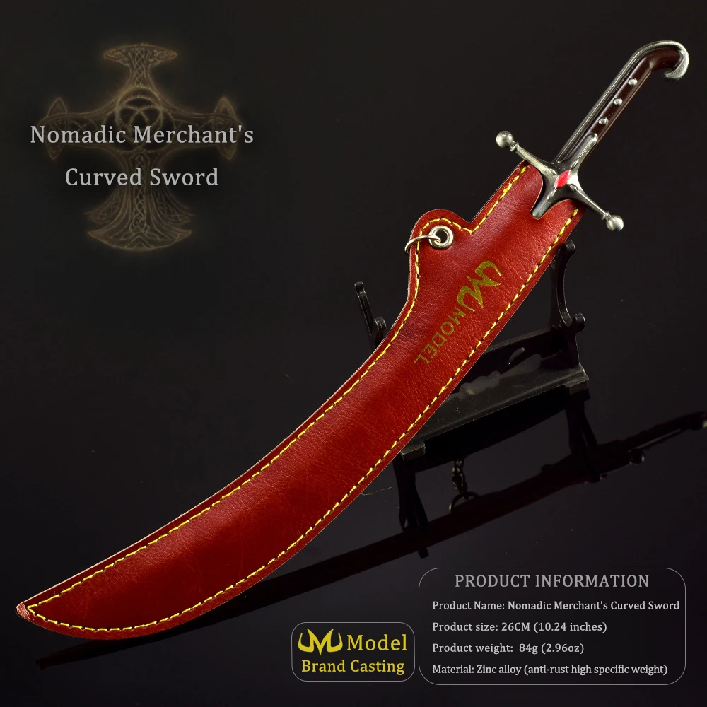 30 cm Populaire Soul Game Randapparatuur Wandering Kromzwaard Geschenkdoos Versie Alle Metalen Ambachten Nomad's Kilij Ornament Mes Speelgoed Zwaard