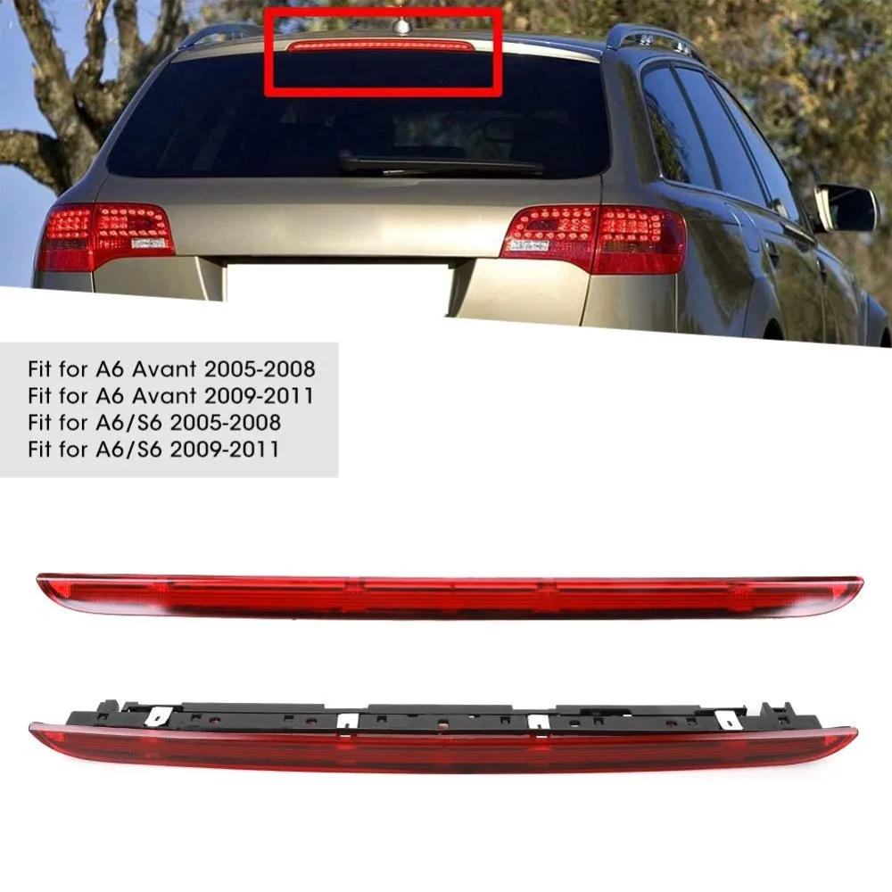 4F9945097 Car Red LED Brake Light High Additional Third 3rd Brake Light High Mounted Stop Lamp For Audi A6 AVANT S6 C6 2005-2011