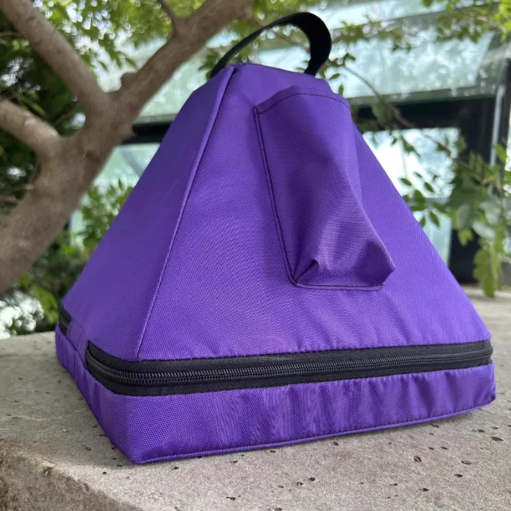 Pyramid Singing Bowl Storage Bag Wear Resistant Handheld Protective Carry Case for Crystal Singing Bowl Meditation Accessories
