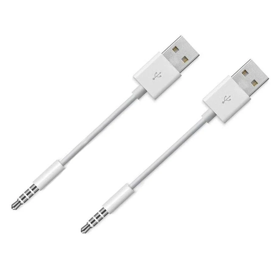 

1/2/3PCS USB to 3.5mm Jack Data Sync Charging Cable Compatible for Ipod Shuffle 3/4/5/6/7th Generation MP3 Player Charger Cord