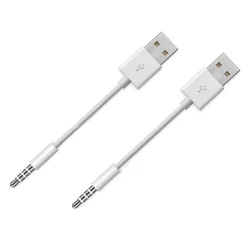 1/2/3PCS USB do 3.5mm Jack kabel do ładowania i synchronizacji danych kompatybilny dla Ipod Shuffle 3/4/5/6/7th generacji przewód ładowarki do odtwarzacza MP3