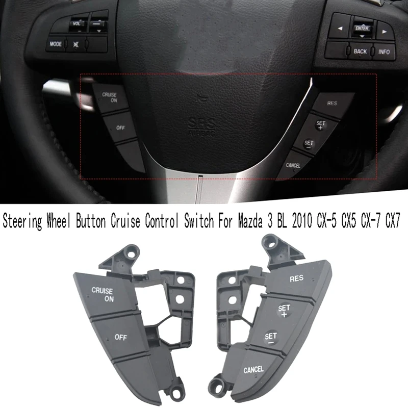 Cruise Control Switch For Mazda 3 BL 2010 CX-5 CX5 CX-7 CX7 Steering Wheel Button