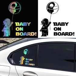 G187 Astronaut Baby on Board Creative Car Sticker Pattern Automobiles Bumper Exterior Accessories Vinyl Decals