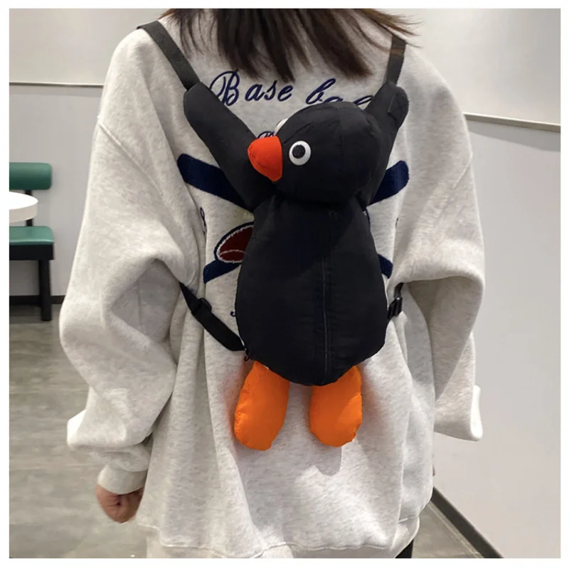 Mochila de peluche de pingüino de dibujos animados para niños y niñas, bolso de hombro de Animal de peluche suave, juguete de pingüino lindo, los mejores regalos de cumpleaños, 38cm