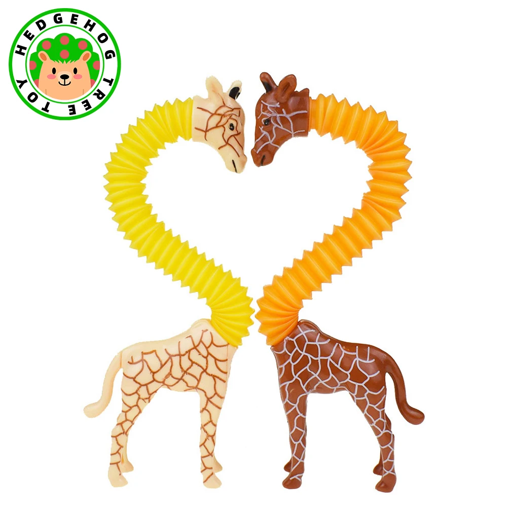 3D Pop Tube Giraffe Neck Stretch Pressure Relief Bellows Adult Children Anti Pressure Push Decompression Pipe Squeeze Toy Gift