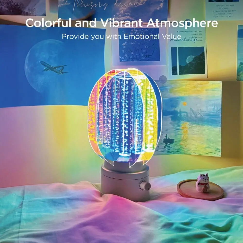 

Plastic Aurora Light - Portable Dreamy Color Changing LED Lamp For Romantic Atmosphere