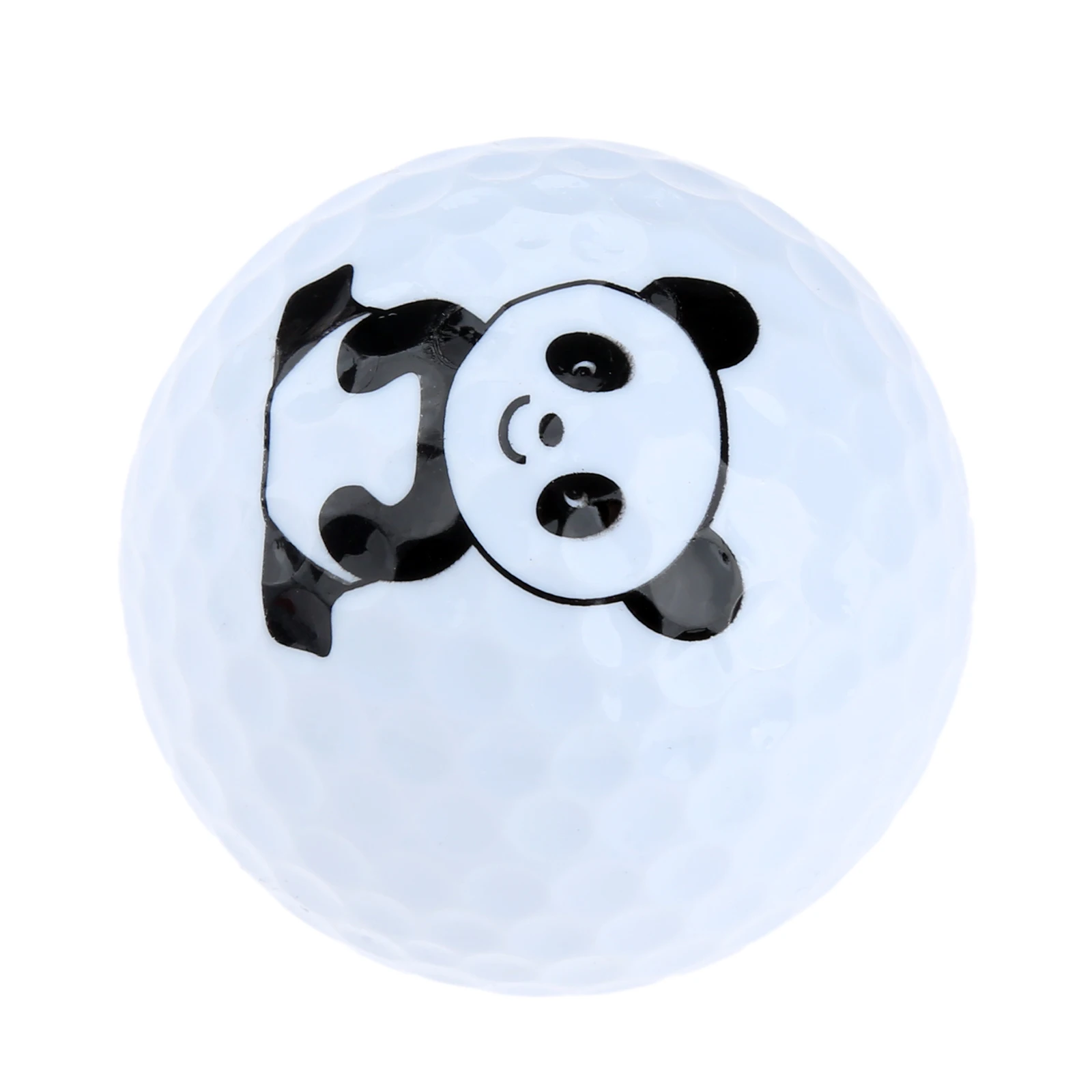 1 Pc Cute Cartoon Panda Golf Ball Double Layer Synthetic Rubber Golf Practice Balls Gift Balls For Golf Range & Training 42.67mm