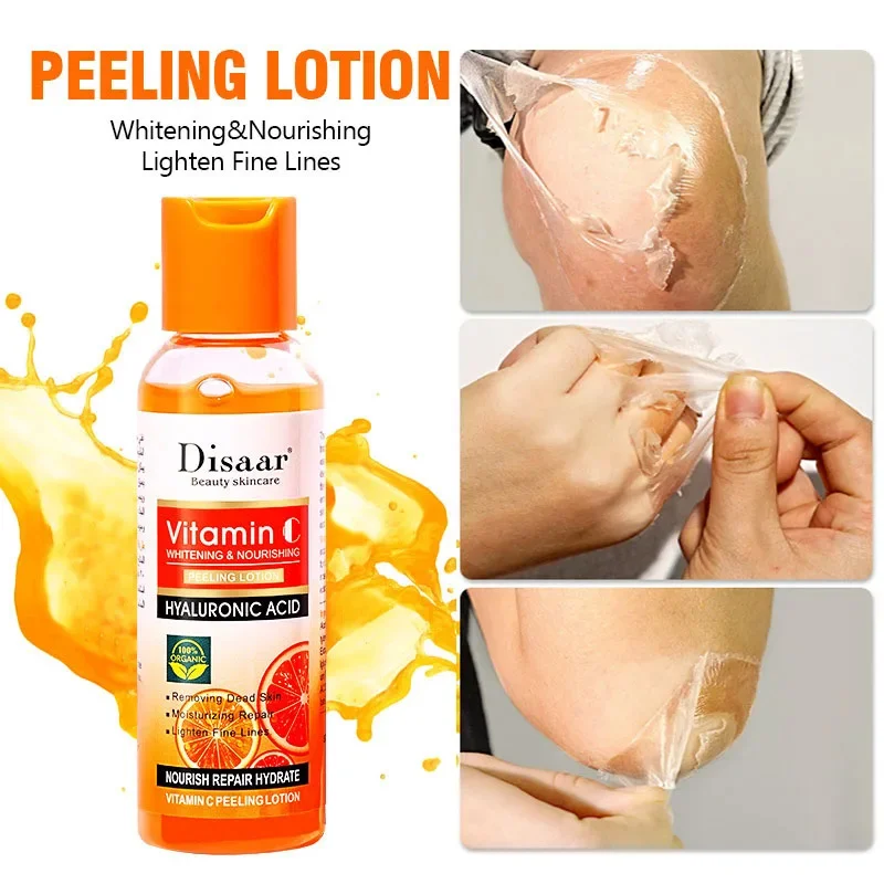 Gelbes Peeling-Lotionöl, 100 % organisches Bleichen, Peeling für dunkle Haut, Aufhellung, nährende Hyaluronsäure, feuchtigkeitsspendende