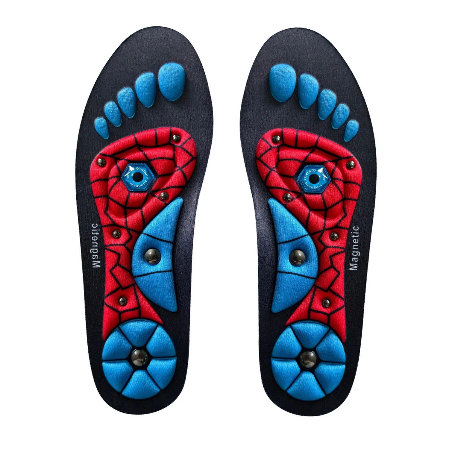 1 Pair Magnetic Therapy Massage Insoles Men's Foot Acupoint Massage Insoles Arch Support Orthopedic Insole Comfort Shoe Pads