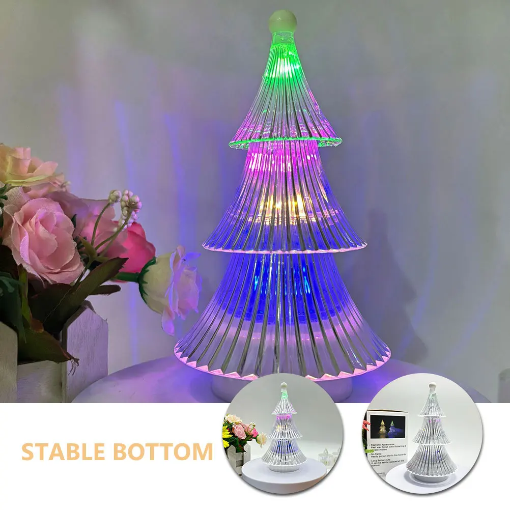 الساحرة متوهجة شجرة عيد الميلاد ضوء الليل سطح المكتب مصباح الديكور احتفالي لأي مصباح شجرة عيد الميلاد منضدية