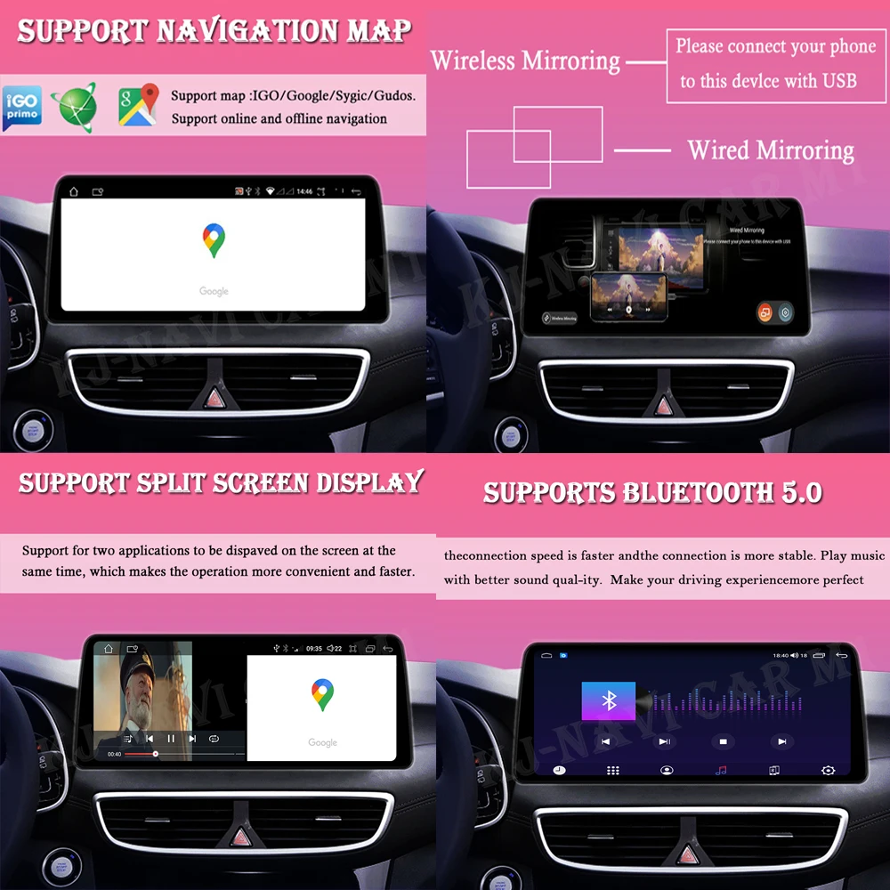 1920*720P Android13 For Honda Accord 10 2018 2019 2020 2022  WIFI 4G Stereo Car Radio Multimedia Player Navigation GPS 12.3 Inch