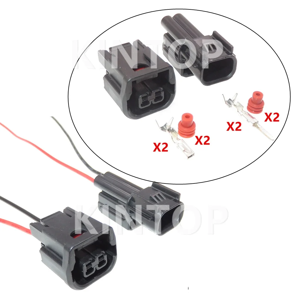 

1 Set 2 Pins 6189-7408 Car Male Female Docking Waterproof Plug AC Assembly For Honda 6181-6851 Auto Fog Lamp Wire Cable Socket