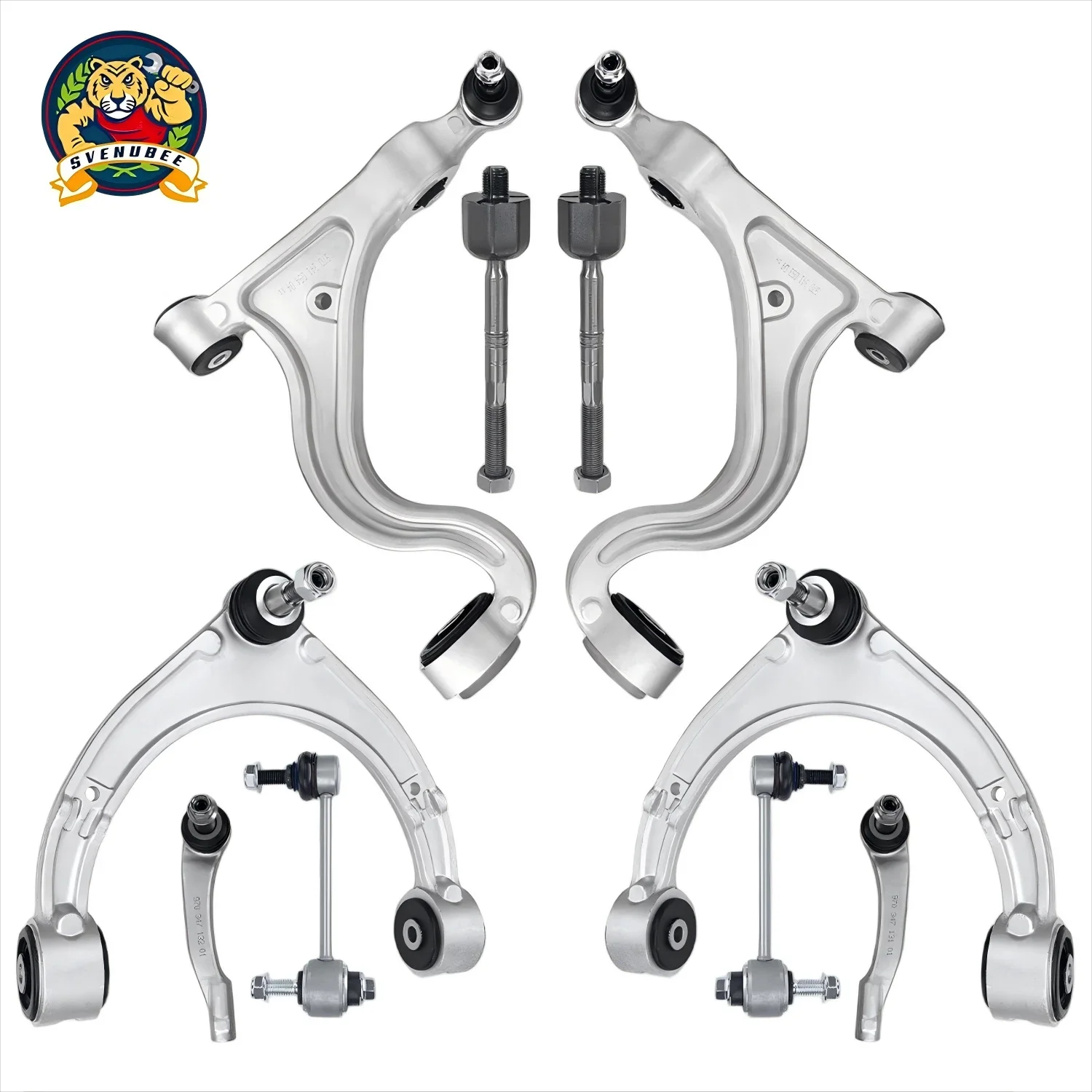 

Svenubee Upper Lower Control Arm with Ball Joint Tie Rod End Suspension Kit Compatible With Porsche Panamera (970) 2010-2013