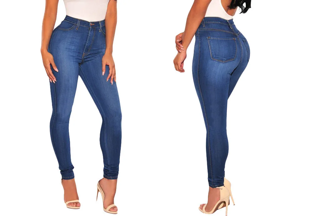 

Jeans for Female Fall Temperament Slim Solid Color Buttocks Sexy Stretch Fashion Jeans