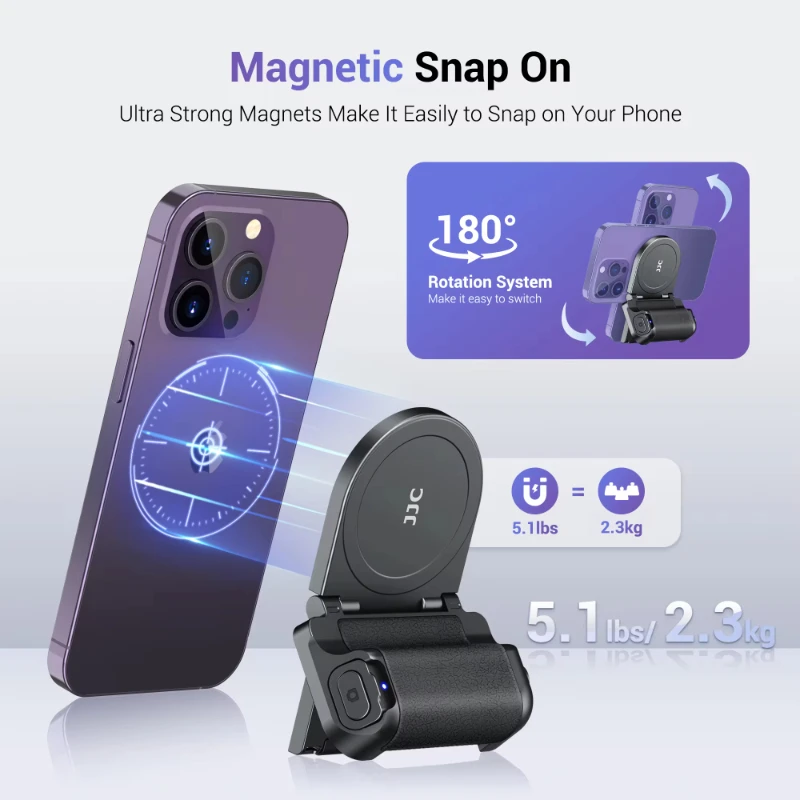 Cell phone bluetooth camera helper magnetic bracket wireless remote control photo handheld handle stabilizer multifunctional cel