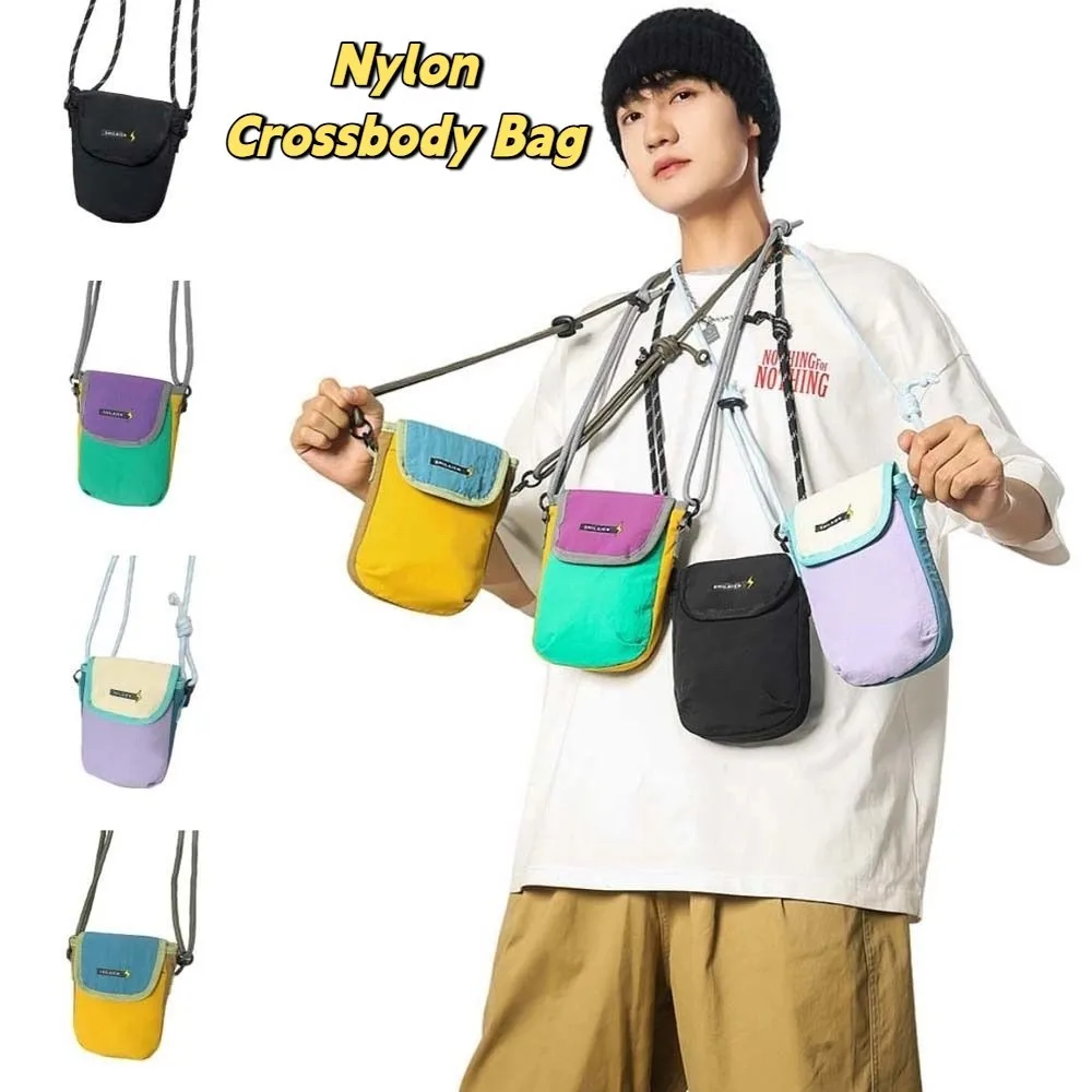 

Men Wallet Nylon Crossbody Bag Waterproof Korean Style Sports Phone Bag Bank Card Organizer Card Pouch Coin Purse Pendant Unisex