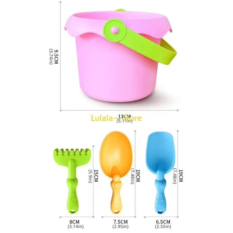Y4QA Vibrant Beach Toy Sand Play Set voor Kids Lichtgewicht en draagbaar strand en achtertuin Gadgets Fun Play