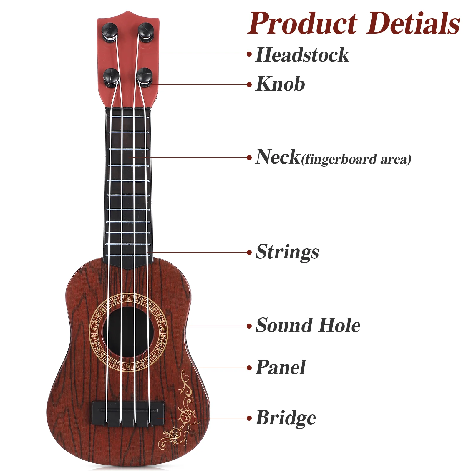 Mini Ukelele Instrumenten Speelgoed Peuter Speelgoed voor Jongens Model Muzikale Modellen Plastic Kinderen Simulatie Babygitaren