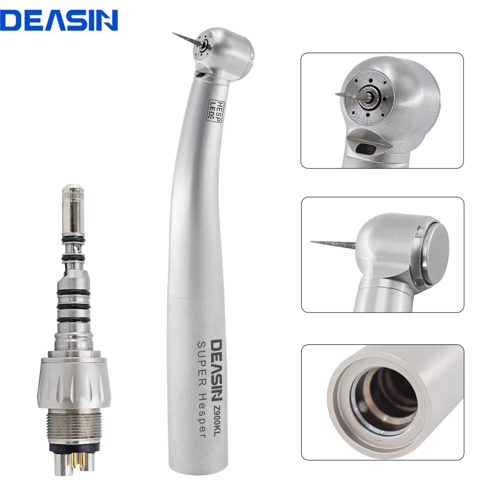

Hot Z900KL Torque Head Dental Fiber Optic Handpiece Air Turbine Ceramic Bearing Compatible with KaVo 2/4/6 Hole Connectors