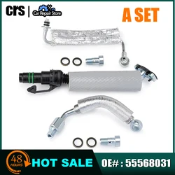 A SET 55568031 Turbo Oil Return Drain Pipe & Oil Feed Hose Tube Kit 55587854 25198546 For Chevy Cruze For Sonic Trax 2013-2019