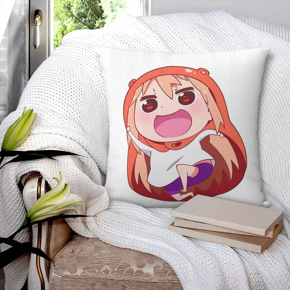 Cute Himouto Umaru Chan Anime Square Pillowcase Cushion Cover Pillow Case Throw Pillow Cover for Home Sofa Living Room