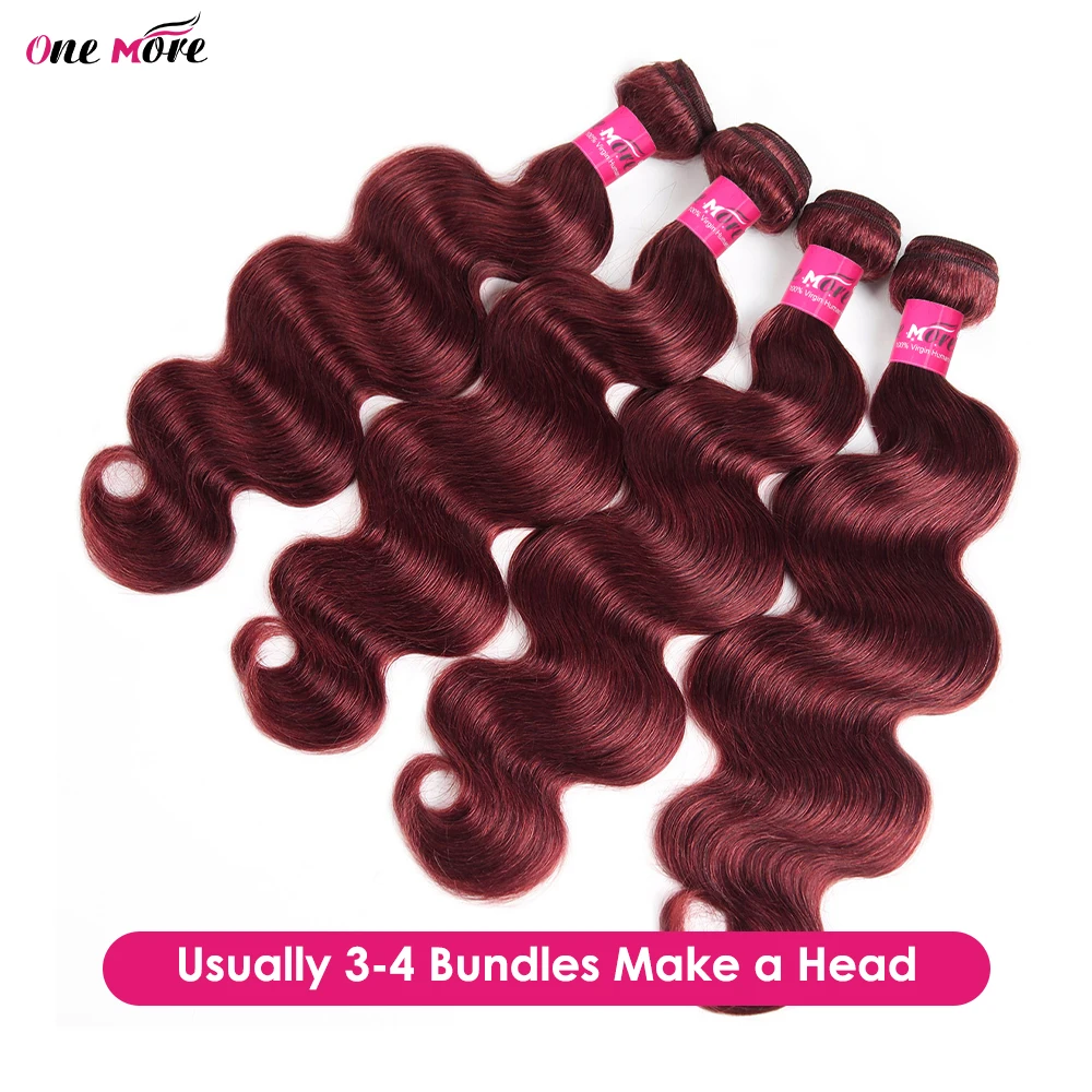 28 30 Inch Burgundy 99j Body Wave Bundles Red Colored Human Hair Bundles 1/3/4 PCS Bundle Deals Brazilian Hair Weave Bundles