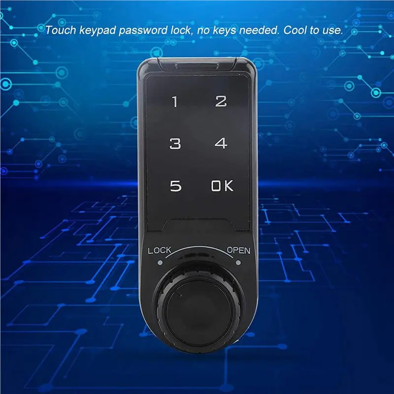 A98T 5X Door Access Digital Electronic Security Cabinet Coded Locker Contact Keypad Password Key Access Lock-A