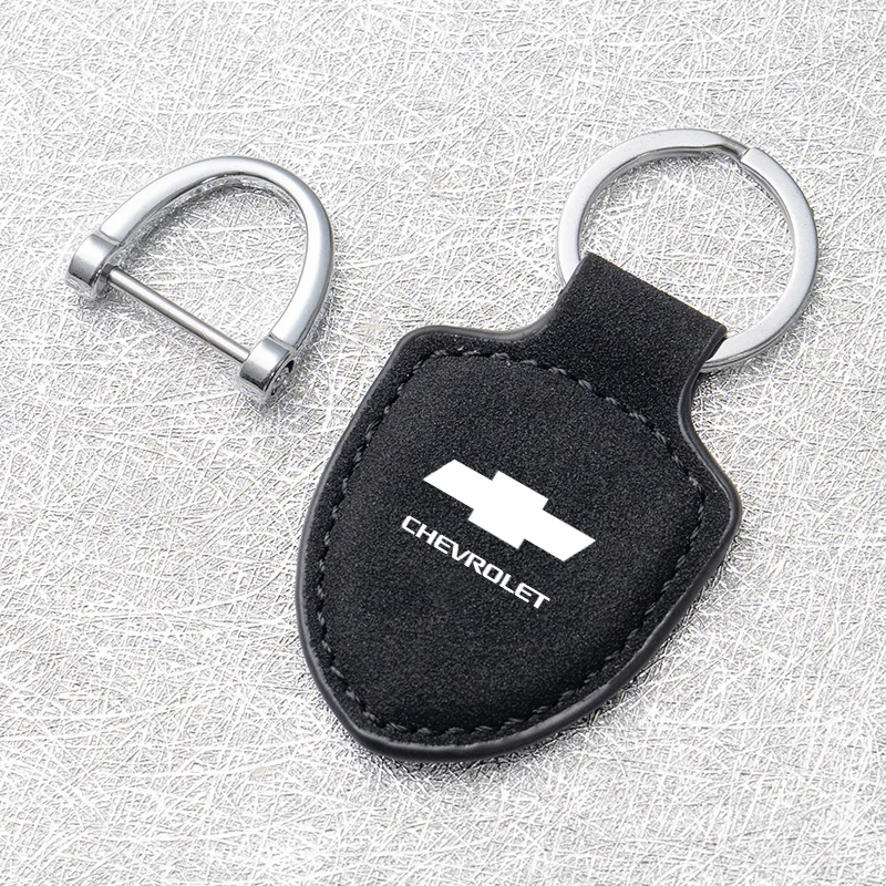 Car Zinc Alloy Keyring Suede Keychain Accessories for Chevrolet Malibu Sail Aveo Captiva Trax Tracker Cruze Holden Equinox Epica