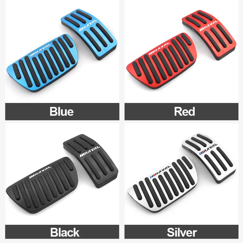 Car Accessories For Haval H6 Dargo 2021 2022 2023 AT Brake Accelerator Foot Pedals Pad Covers No Drill Anti-Slip With Rubbers