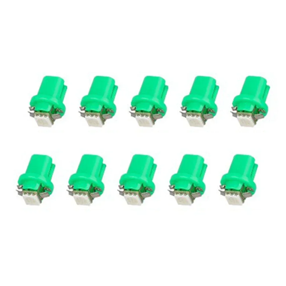 10pcs/set Car Lights 5050 Gauge LED Indicator Bulbs Dashboard Side Interior Dash Lights T5 B8.5D 1SMD Car Accessories 4 Colors