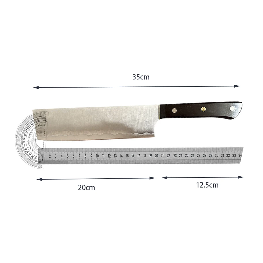 8 Inch Nakiri Knife 3 Layers Clad Steel 9Cr18CoMoV Blade Sharp Chef Cleaver Meat Slicing Vegetables Kitchen Knives Ebony Handle