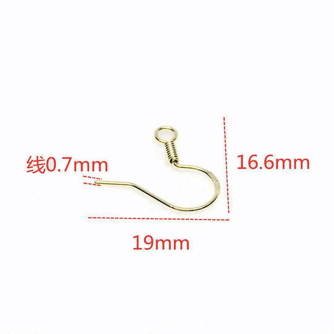 10Pcs/Lot S925 Sterling silver ear hook accessories hand-made DIY sterling silver accessories manufacturers direct wholesale