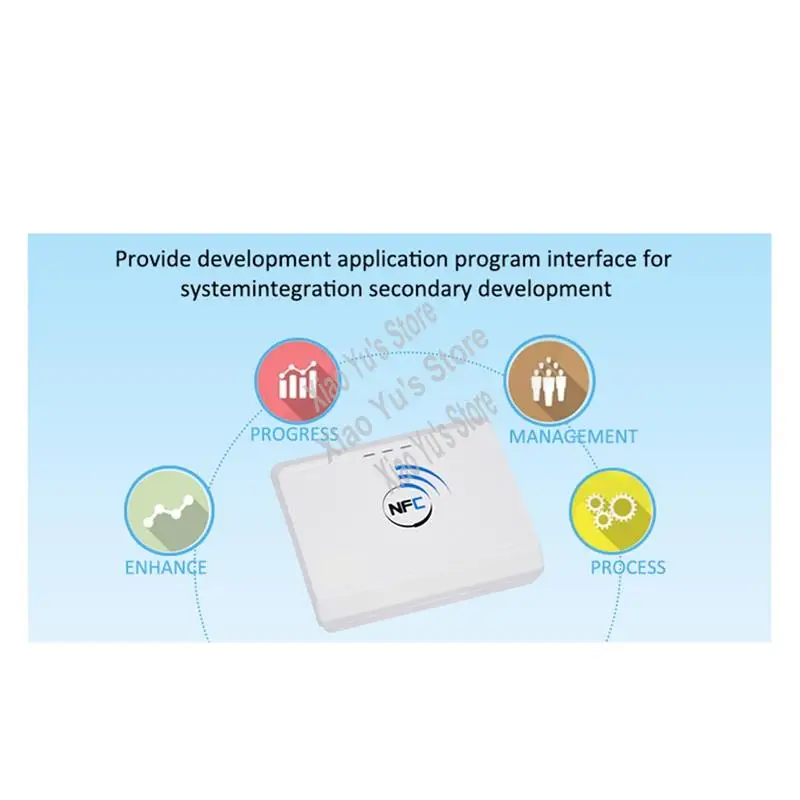 

Беспроводной бесконтактный NFC-считыватель 13,56 МГц Bluetooth Android RFID Устройство чтения мобильных карт (ACR1311)-BCBW