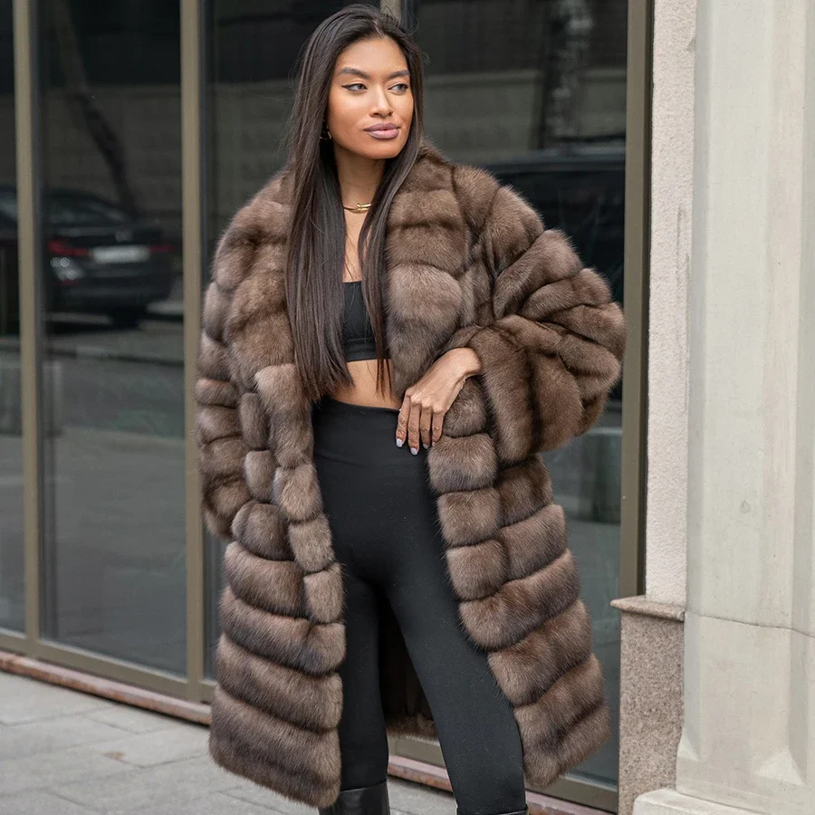 

Winter Coats Woman 2024 Warm Long Jacket Real Fur Coat Natural Fox Fur Jackets Luxury New Arrivals