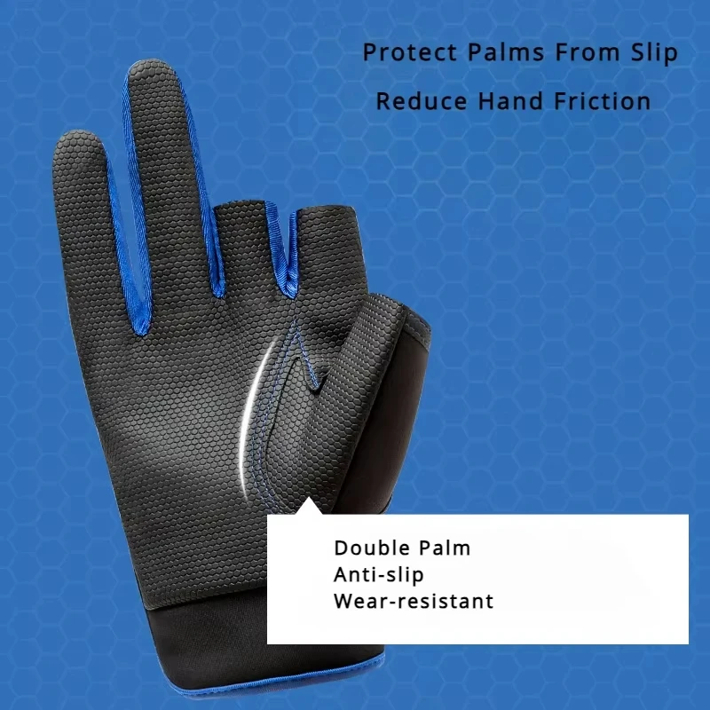 Guantes pesca mosca verano impermeables protección solar tres dedos - imagen 2