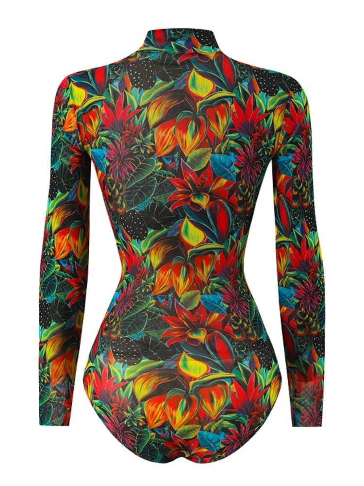 New High Waist Sexy Swimsuit Women Summer Bathing Suit Bikini Set Long Sleeve Swimwear Women Beach Swimming Suit For Female