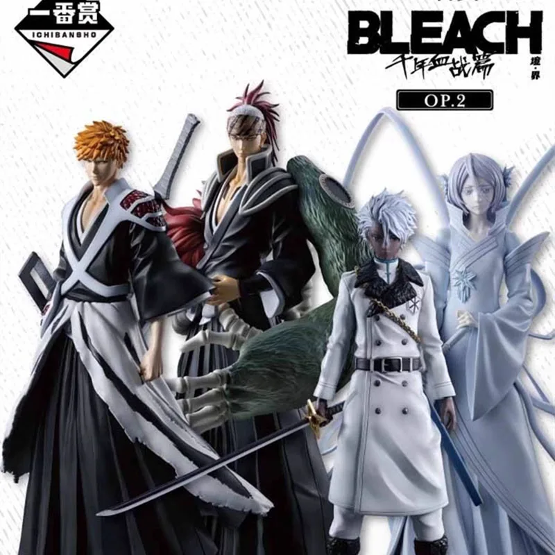 

Bandai Original Ichiban KUJI Anime BLEACH Kurosaki Ichigo Abarai Renji Kuchiki Rukia Hitsugaya Toushirou Action Figure Model